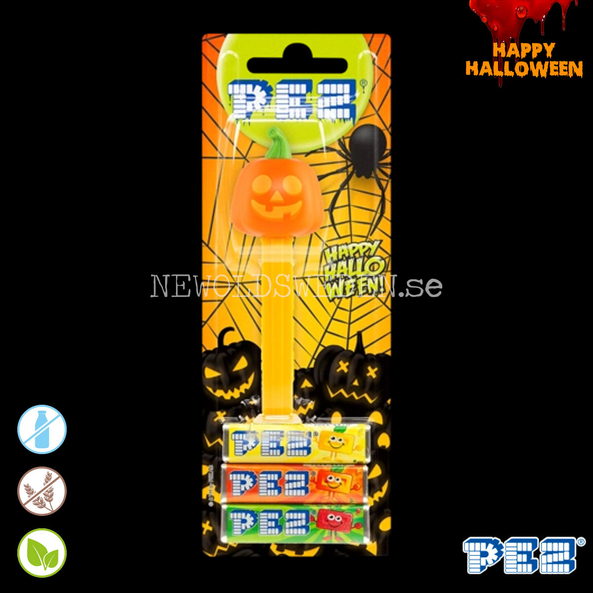 PEZ Dispenser JACK-O-LANTERN THE PUMPKIN + Candy - Halloween - PE20 - 2
