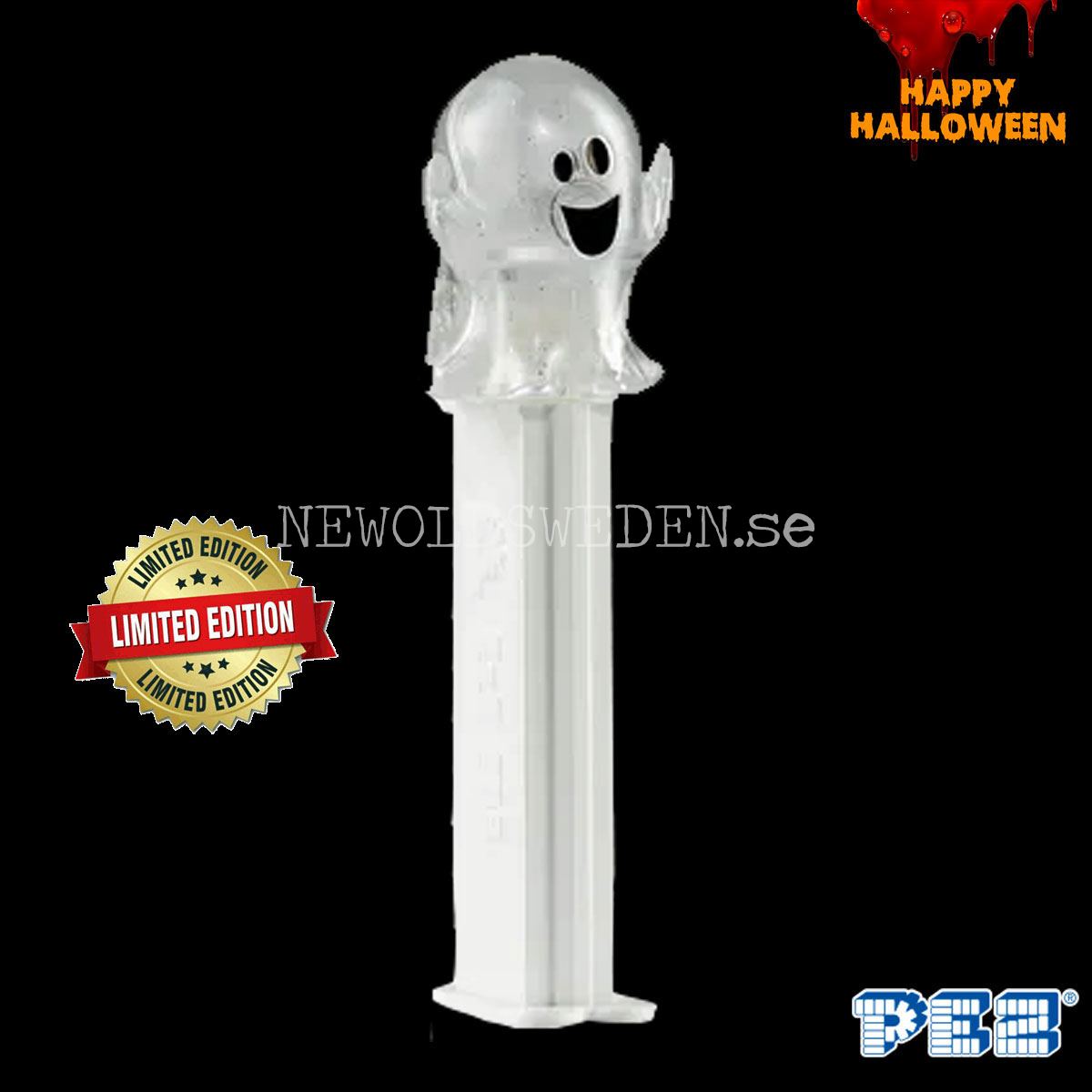 PEZ Dispenser CRYSTAL ROOKY THE GHOST LIMITED EDITION + Candy- Halloween - PE20