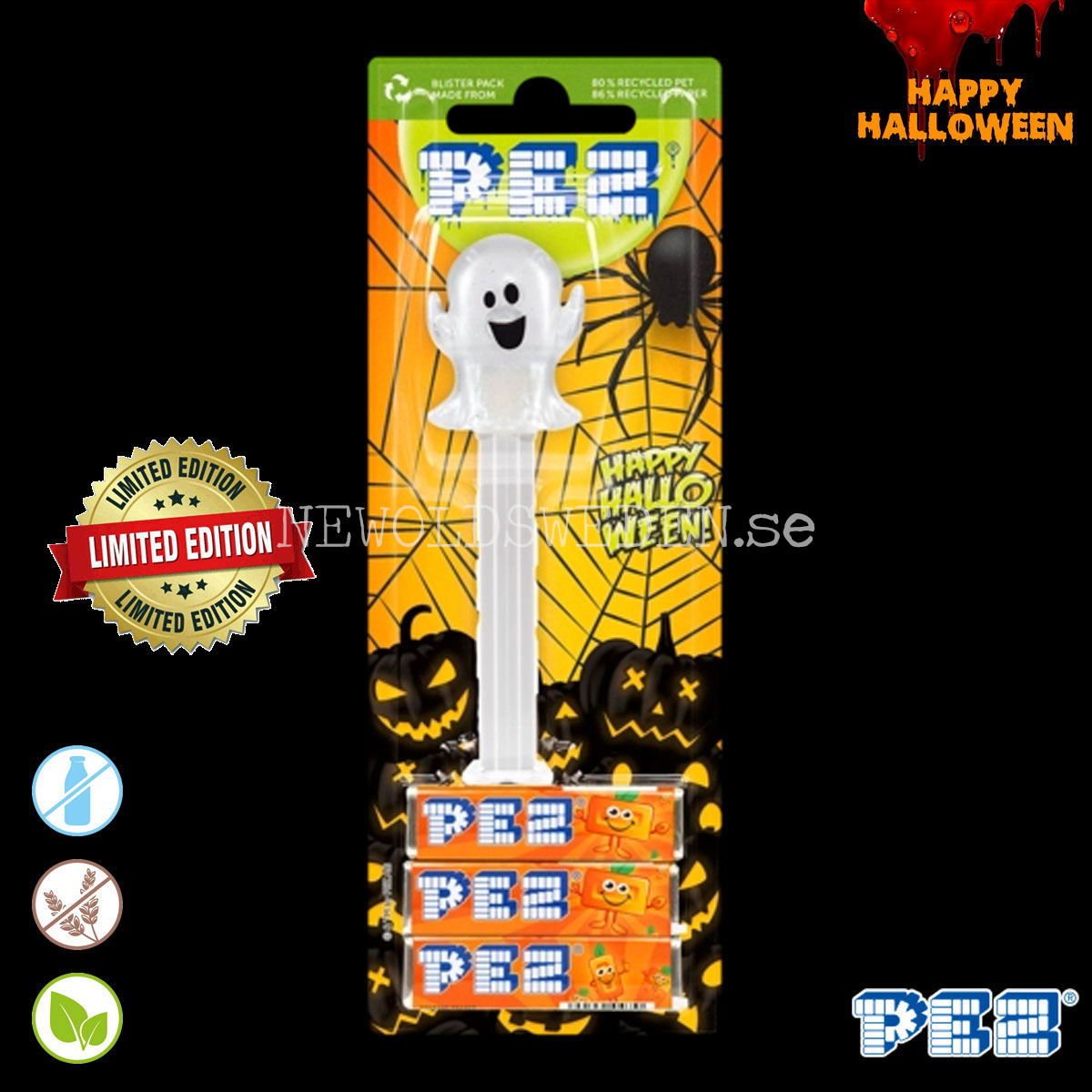 PEZ Dispenser CRYSTAL ROOKY THE GHOST LIMITED EDITION + Candy- Halloween - PE20 - 2