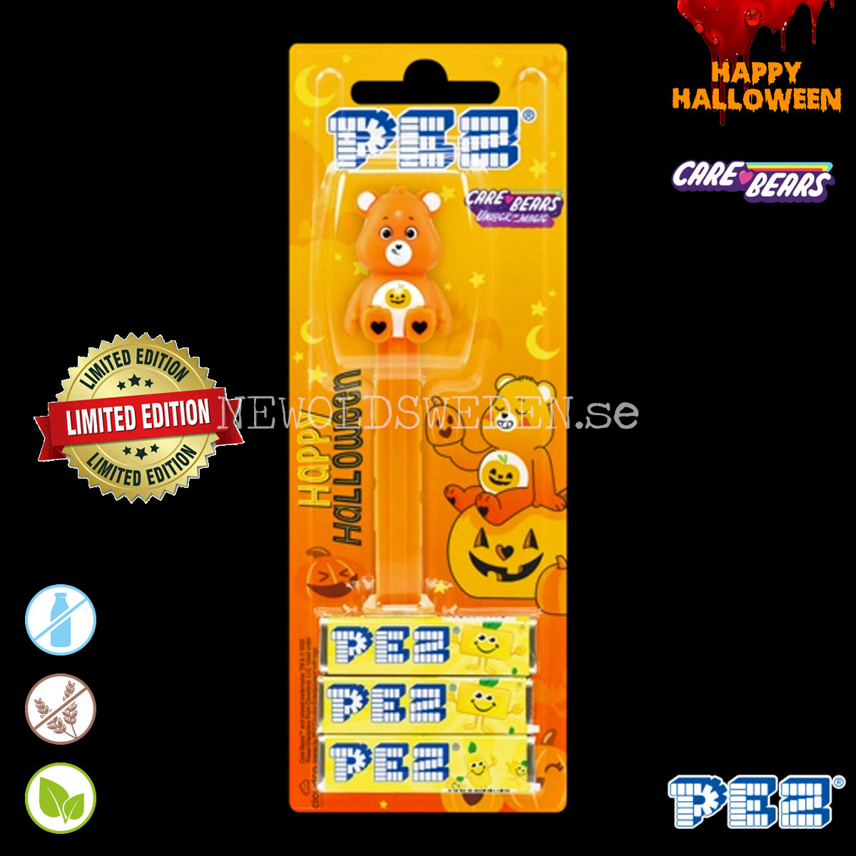 PEZ Dispenser SPECIAL HALLOWEEN LIMITED EDITION + Godis - Care Bears - PE22 - 2