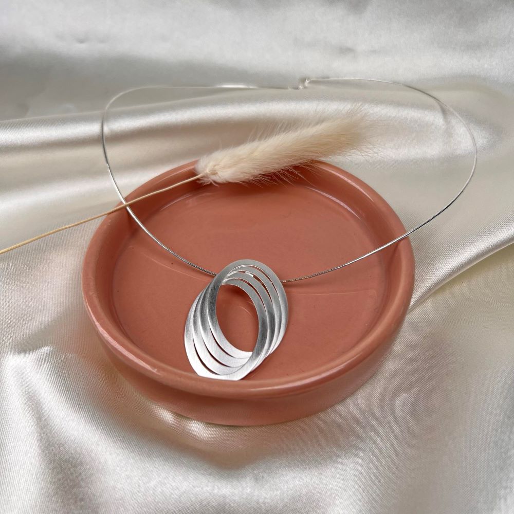 Kelim Quatro halsband silver - 2