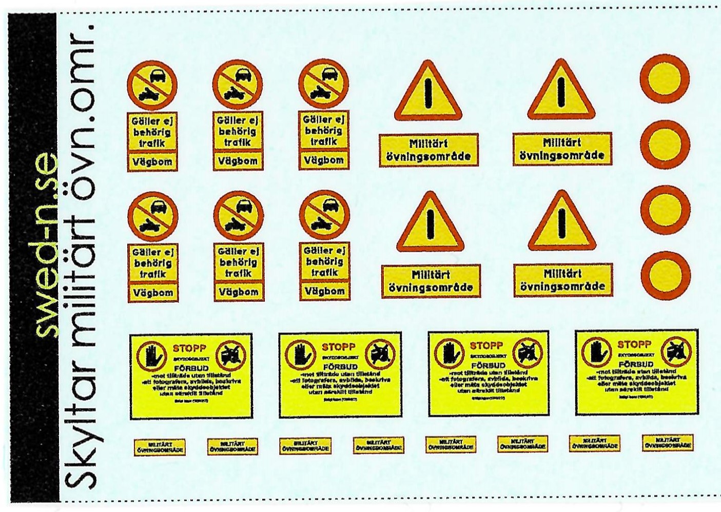 Decal sheet Military Practice. area