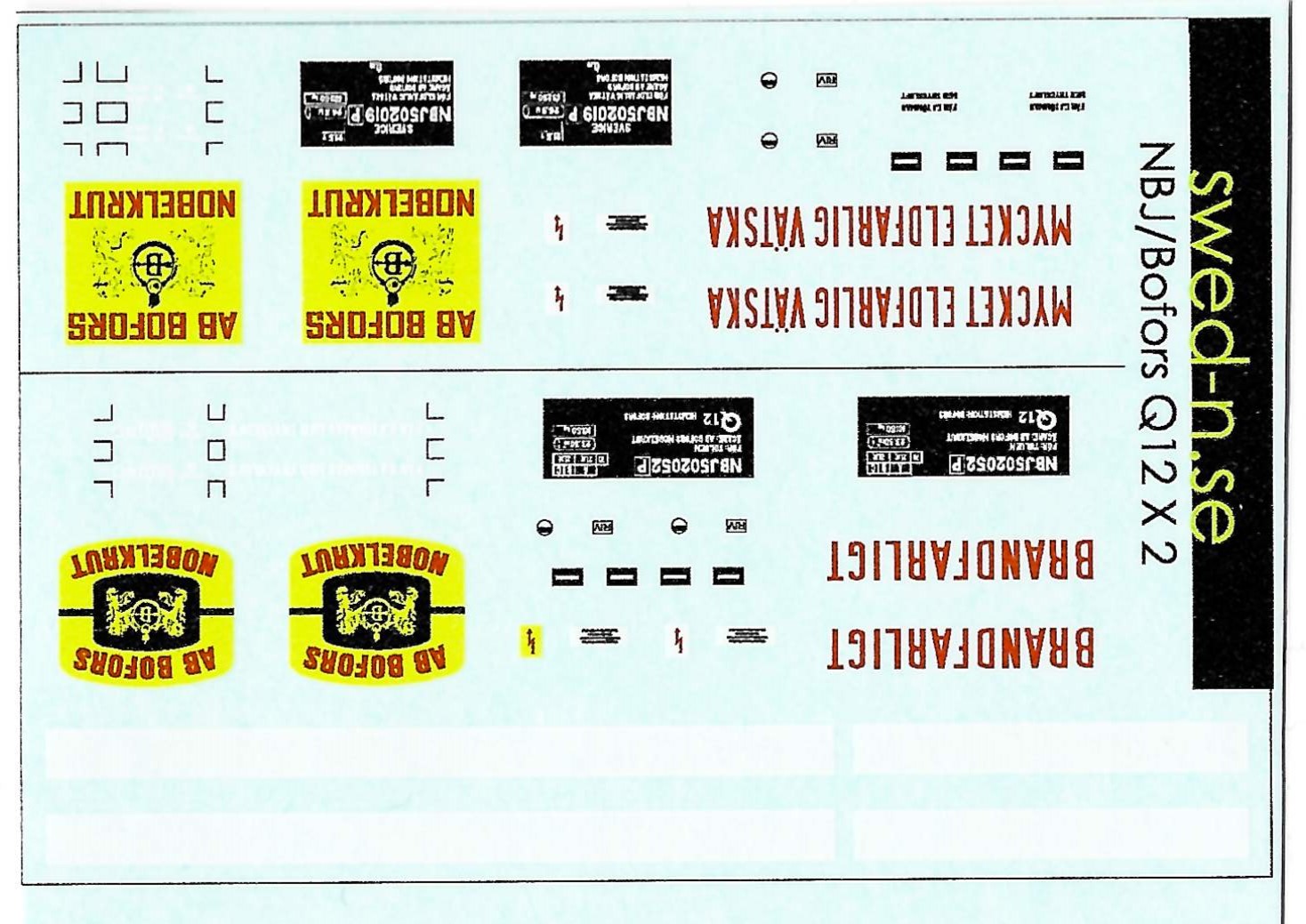 Decal sheet NBJ/Bofors Q12
