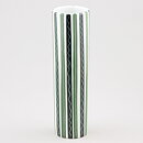 Alf Jarnestad (Alfa 1957) Modern Cylinder Vase with Green/Black Decor 20 cm