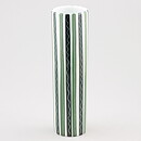 Alf Jarnestad (Alfa 1957) Modern Cylinder Vase with Green/Black Decor 20 cm