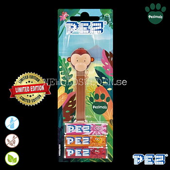 PEZ Dispenser CRYSTAL MONKEY MILO LIMITED EDITION + Godis - PEZimals - PE03