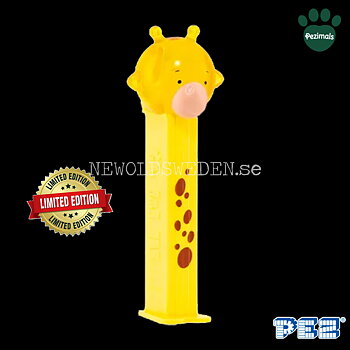 PEZ Dispenser CRYSTAL GIGI GIRAFFE LIMITED EDITION + Godis - PEZimals - PE03