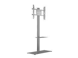 M Display Stand 180 Single Silver w Floorbase/Shelf