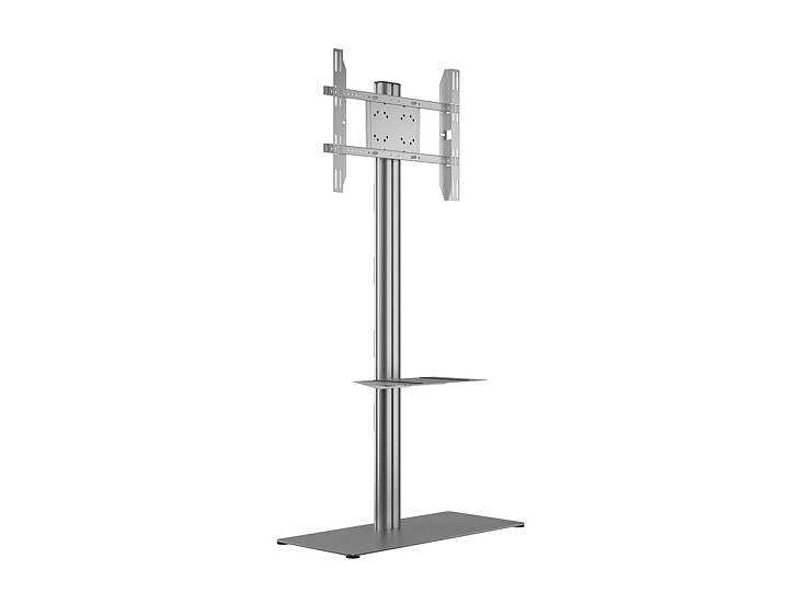M Display Stand 180 Single Silver w Floorbase/Shelf
