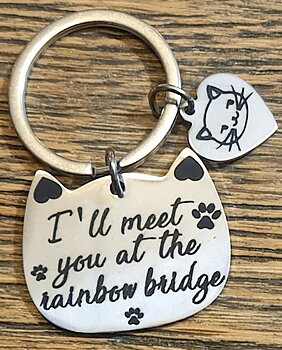 Nyckelring "I´ll meet you at the rainbow bridge" FRAKTFRITT