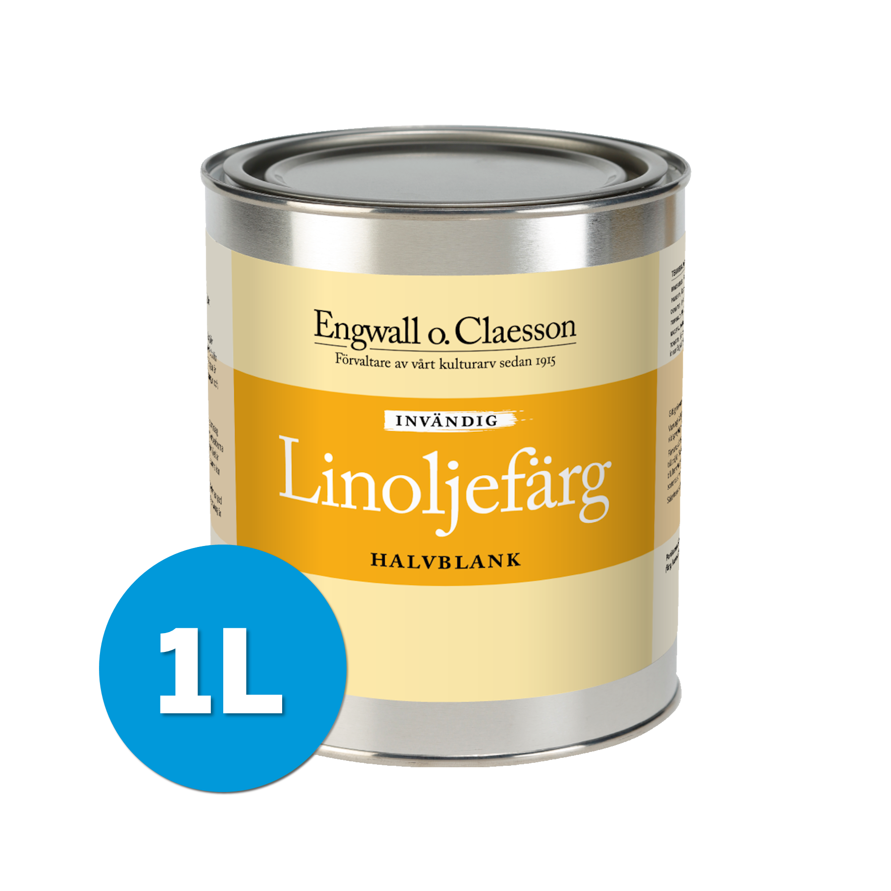 Linoljefärg Invändigt Halvblank Vit 1L
