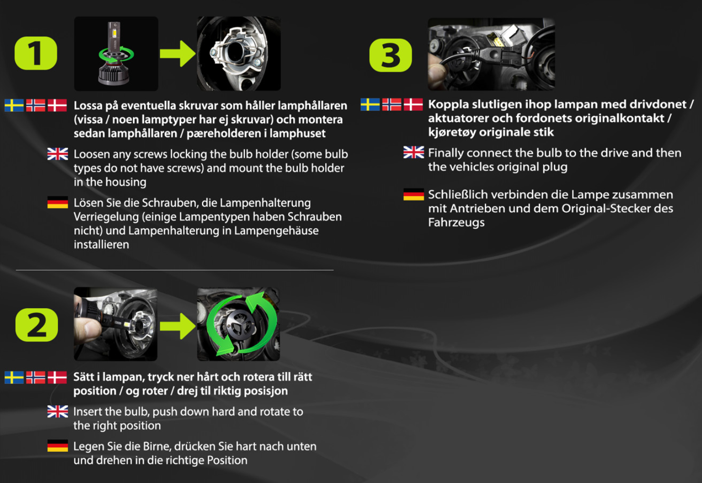 H8/H9/H11 LEDSON Xtreme DX LED för halogen strålkastare NisoTech.se