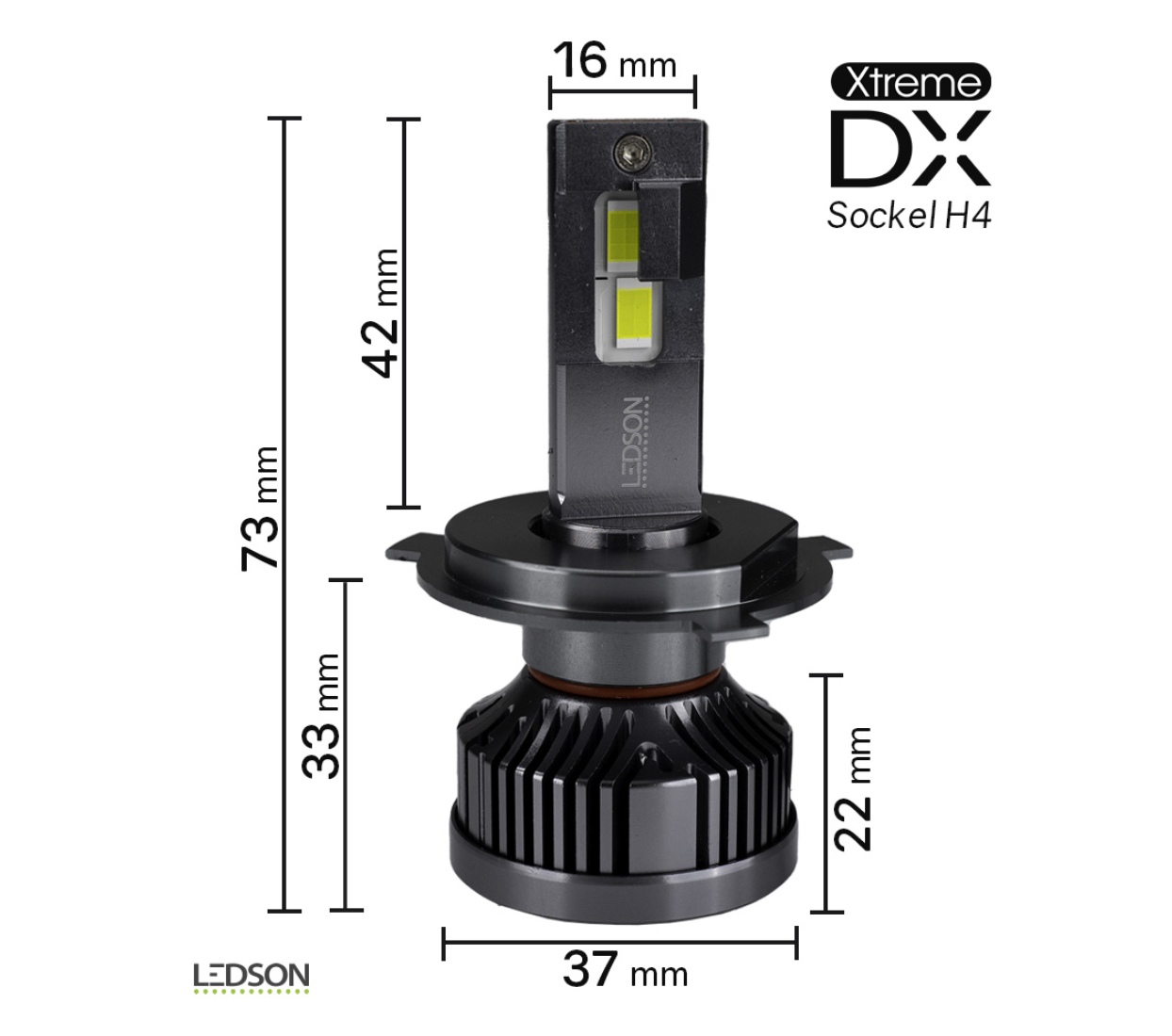 H4 LEDSON Xtreme DX LED för halogen strålkastare Vool.se
