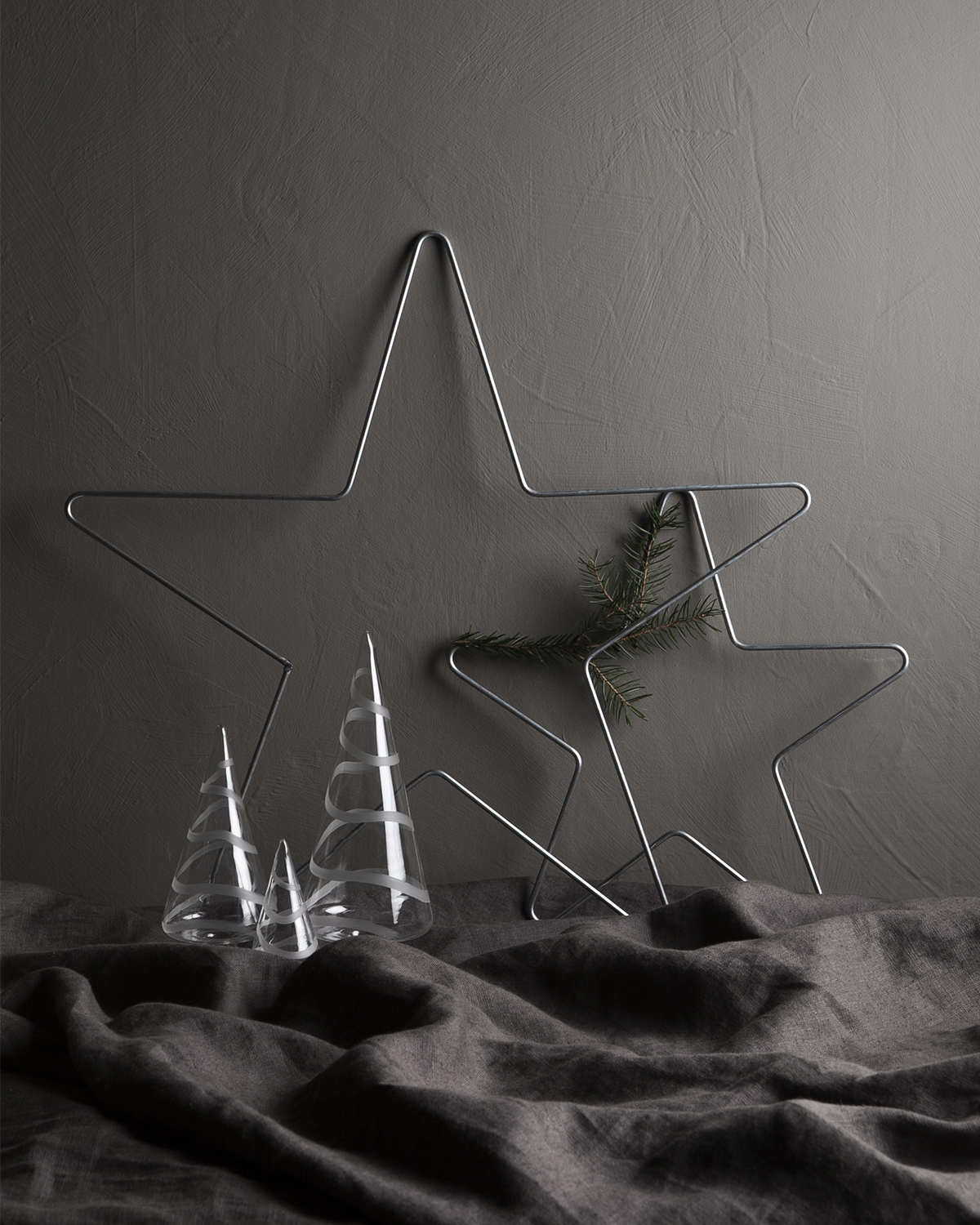 Stomme för krans - Dekorationsstjärna - Stjärna - Metall - 30x30 cm - 6