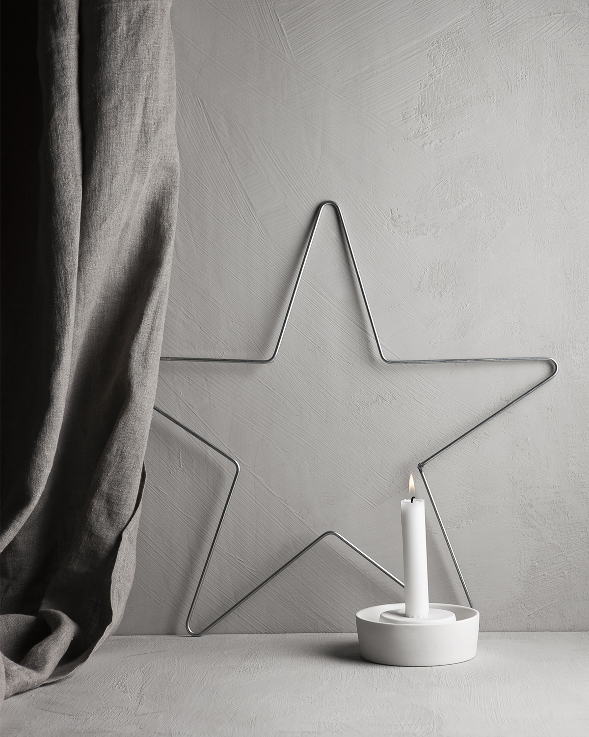 Frame for wreath - Decorative star - Star - Metal - 47x47 cm - 5