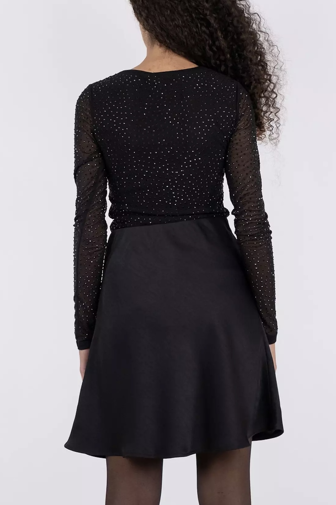 Neo Noir - Basira Stone Mesh Blouse Black - 3