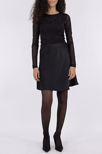 Neo Noir - Basira Stone Mesh Blouse Black