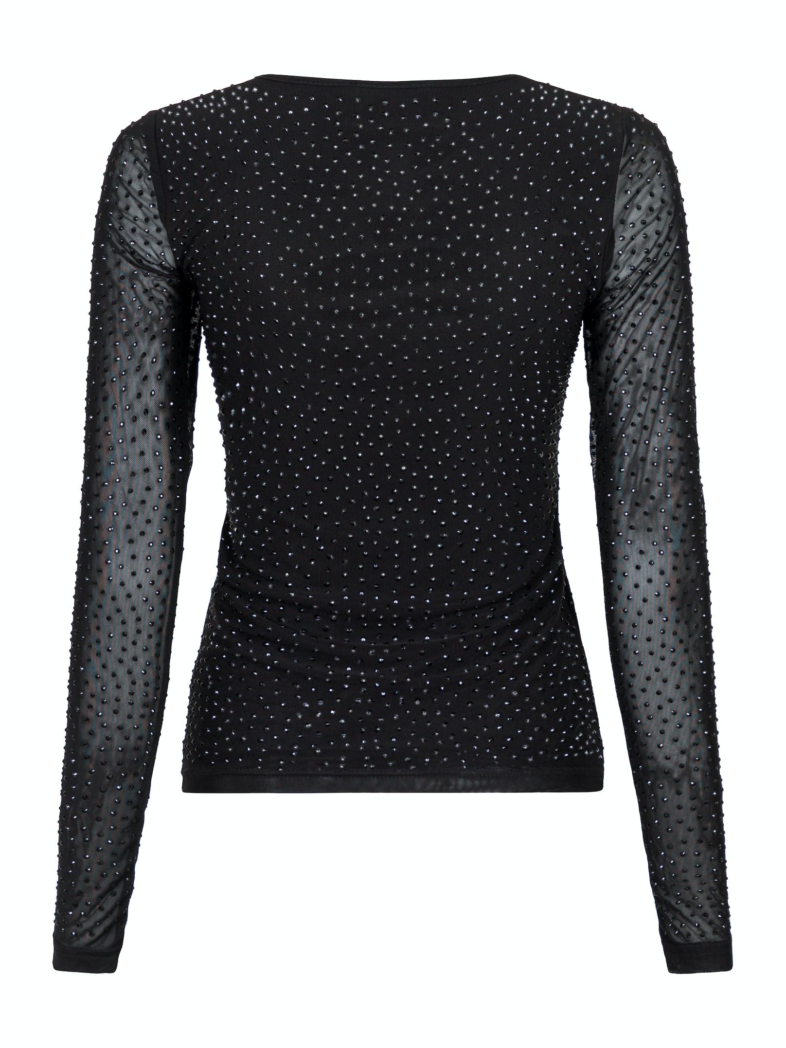 Neo Noir - Basira Stone Mesh Blouse Black - 5