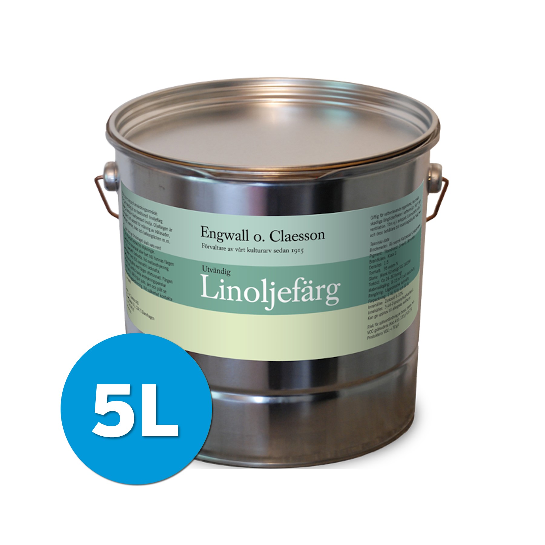 Linoljefärg Utvändigt Vit 5L