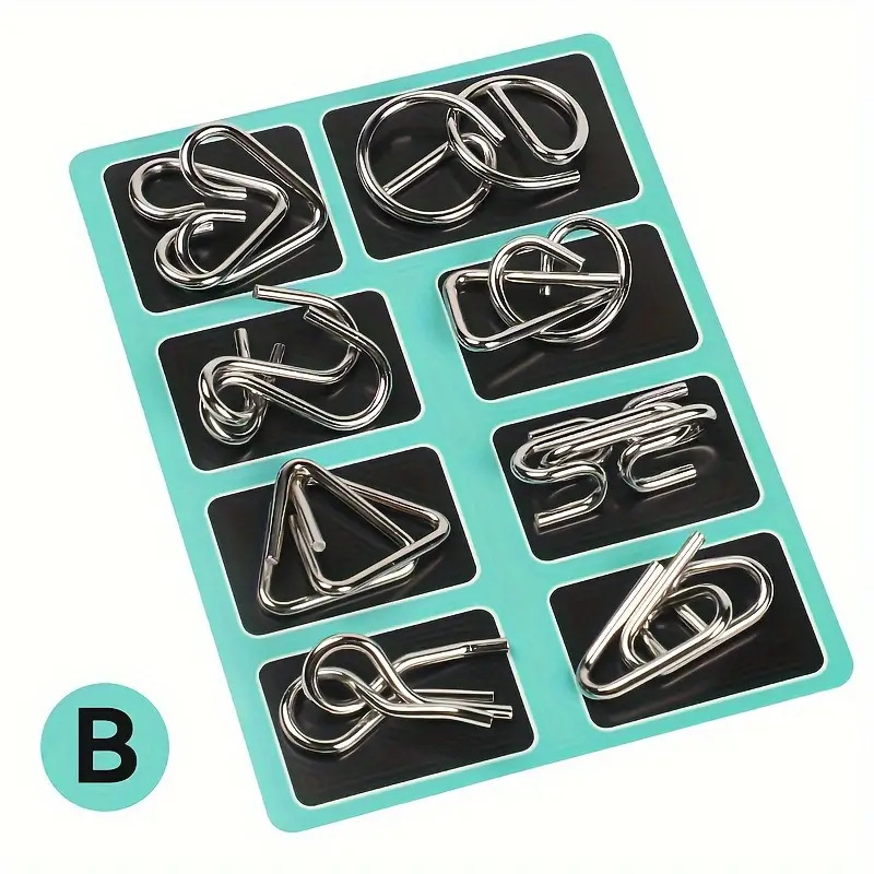 Hjärngympa - Metallpussel - Separera 8-pack  - 2