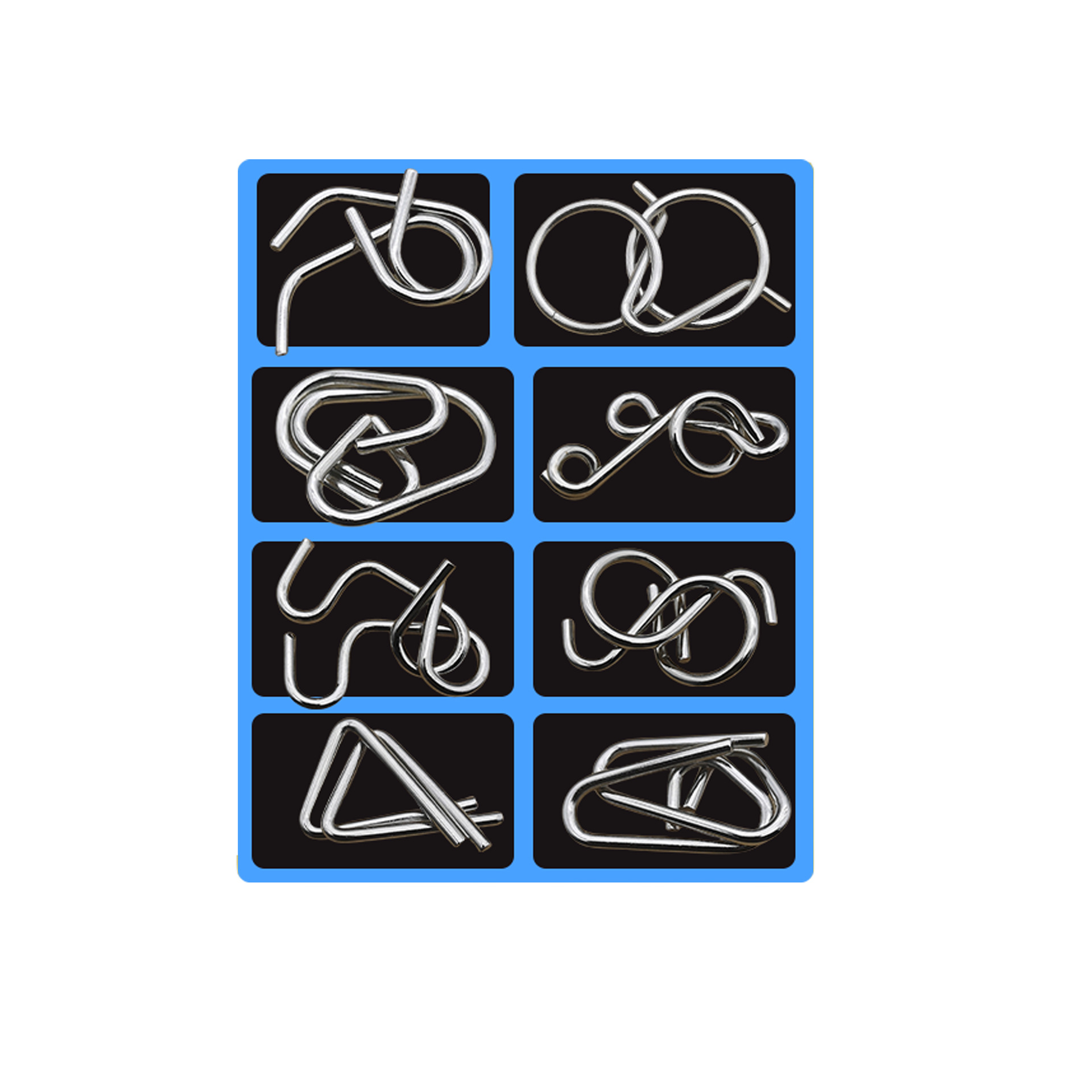 Hjärngympa - Metallpussel - Separera 8-pack  - 3