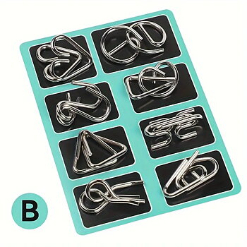 Hjärngympa - Metallpussel - Separera 8-pack 