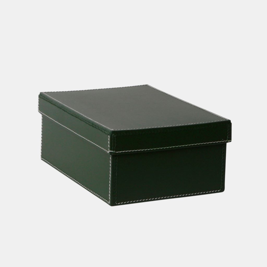 Låda med lock  i läder Small - 7