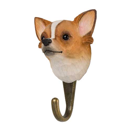 Wrought Iron Chihuahua Dog Wall Hook Decorative Small