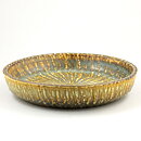 グナー・ニールンド  Birkaシリーズ  イエロー／ブラウンの丸いボウル  26cm  1965年