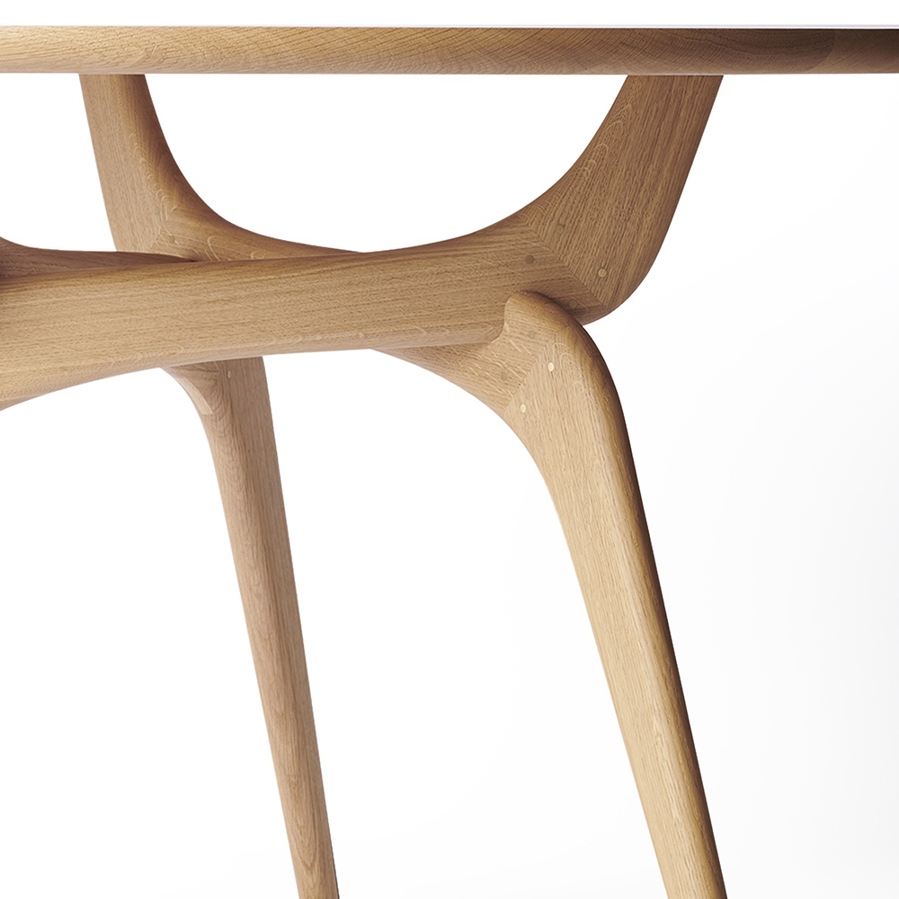 Triiio matbord Ø120 cm Massiv skiva - 2