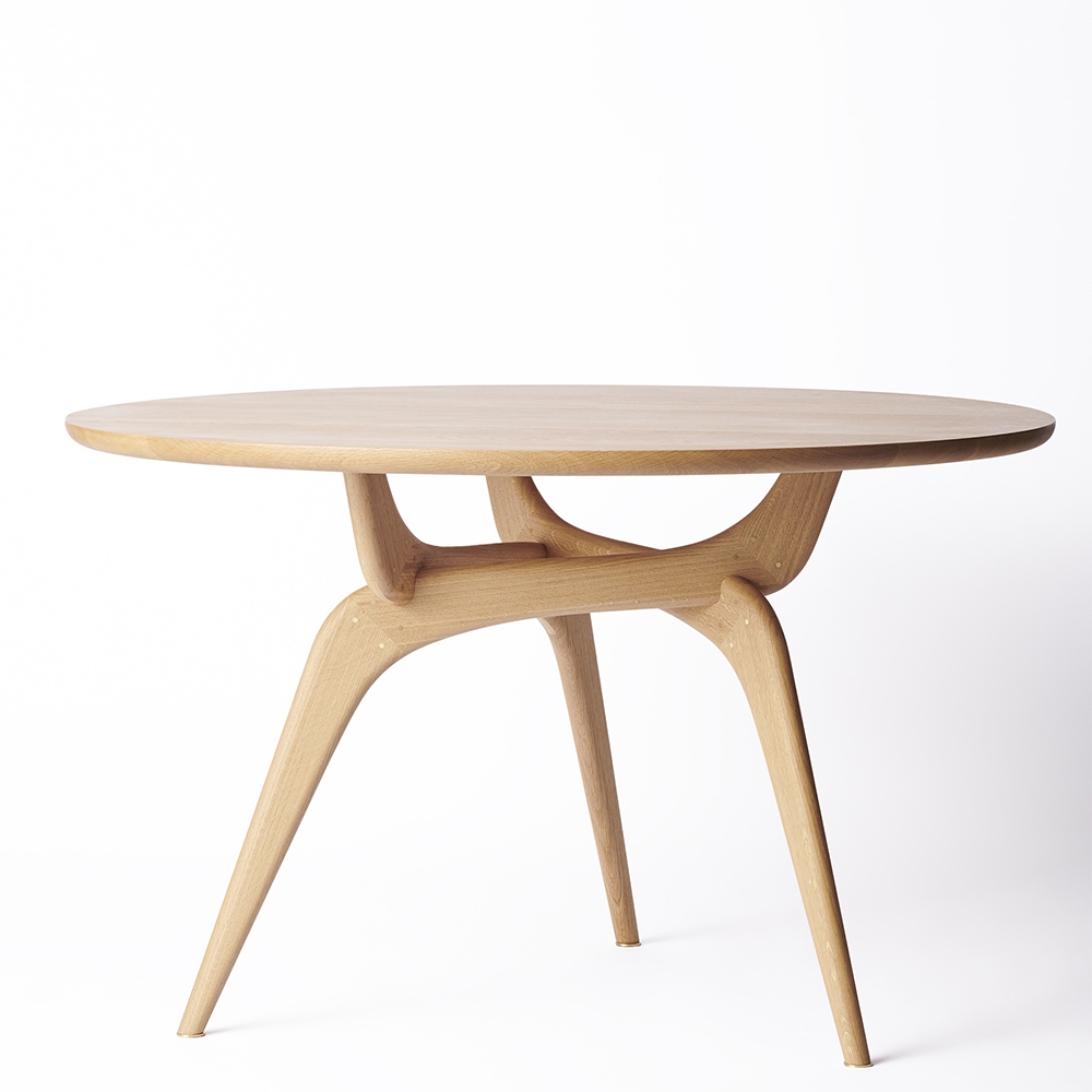 Triiio matbord Ø120 cm Massiv skiva