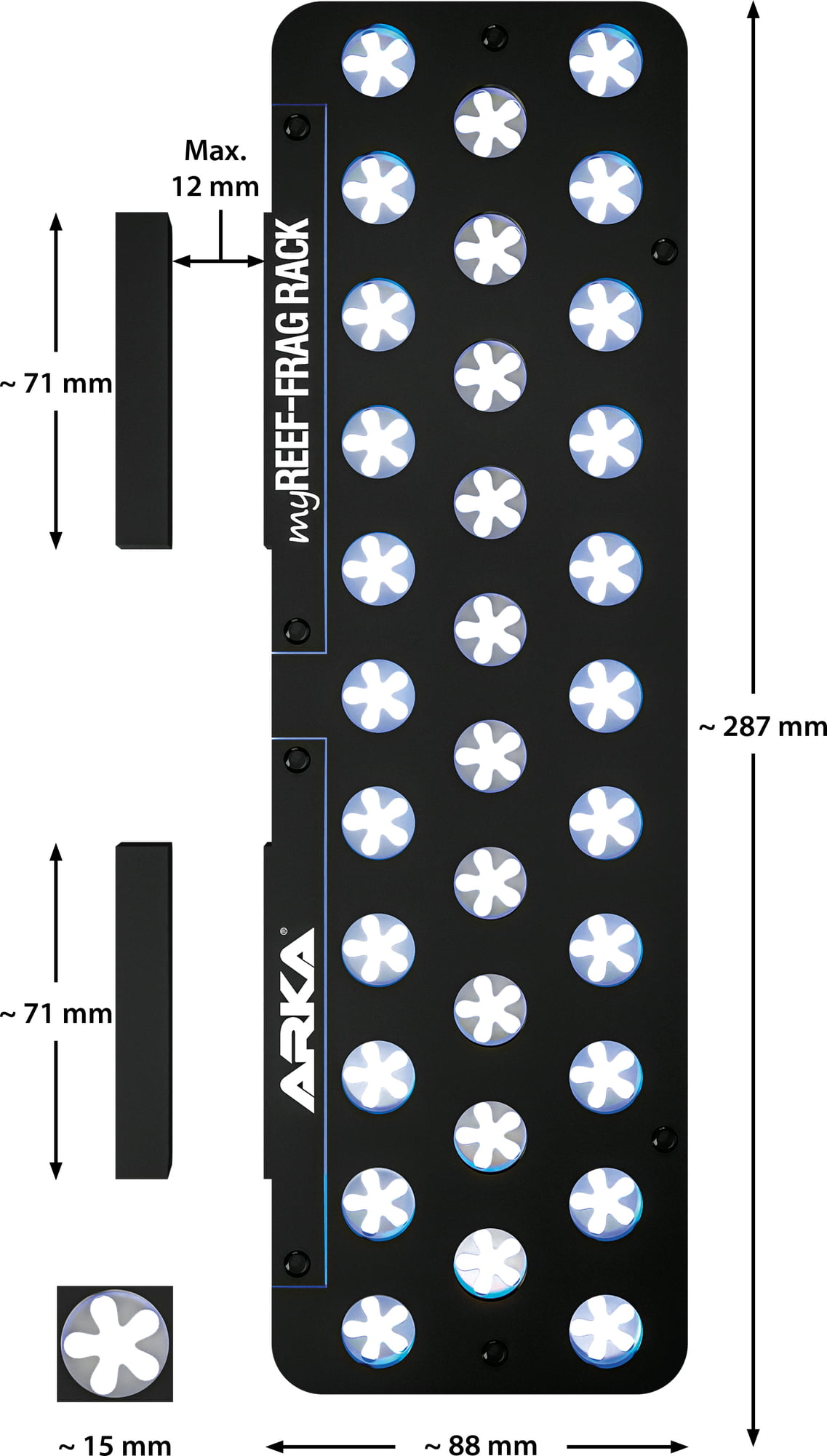 ARKA Acryl Frag Rack Deck with Magnet - 4