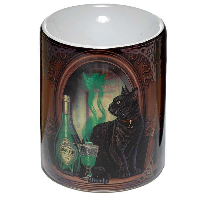 Lisa Parker Absinthe Cat Katt Aromalampa i Keramik