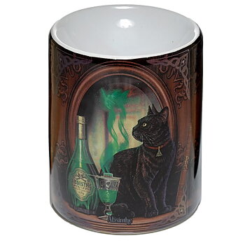 Lisa Parker Absinthe Cat Katt Aromalampa i Keramik