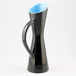 Carl-Harry Stålhane (California 1952) Black/Blue Pitcher Vase 25 cm