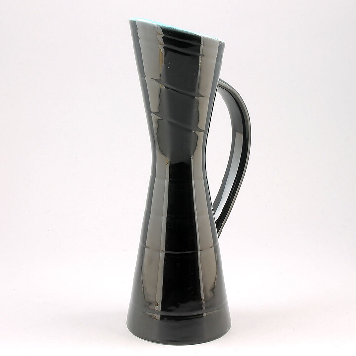 Carl-Harry Stålhane (California 1952) Black/Blue Pitcher Vase 25 cm