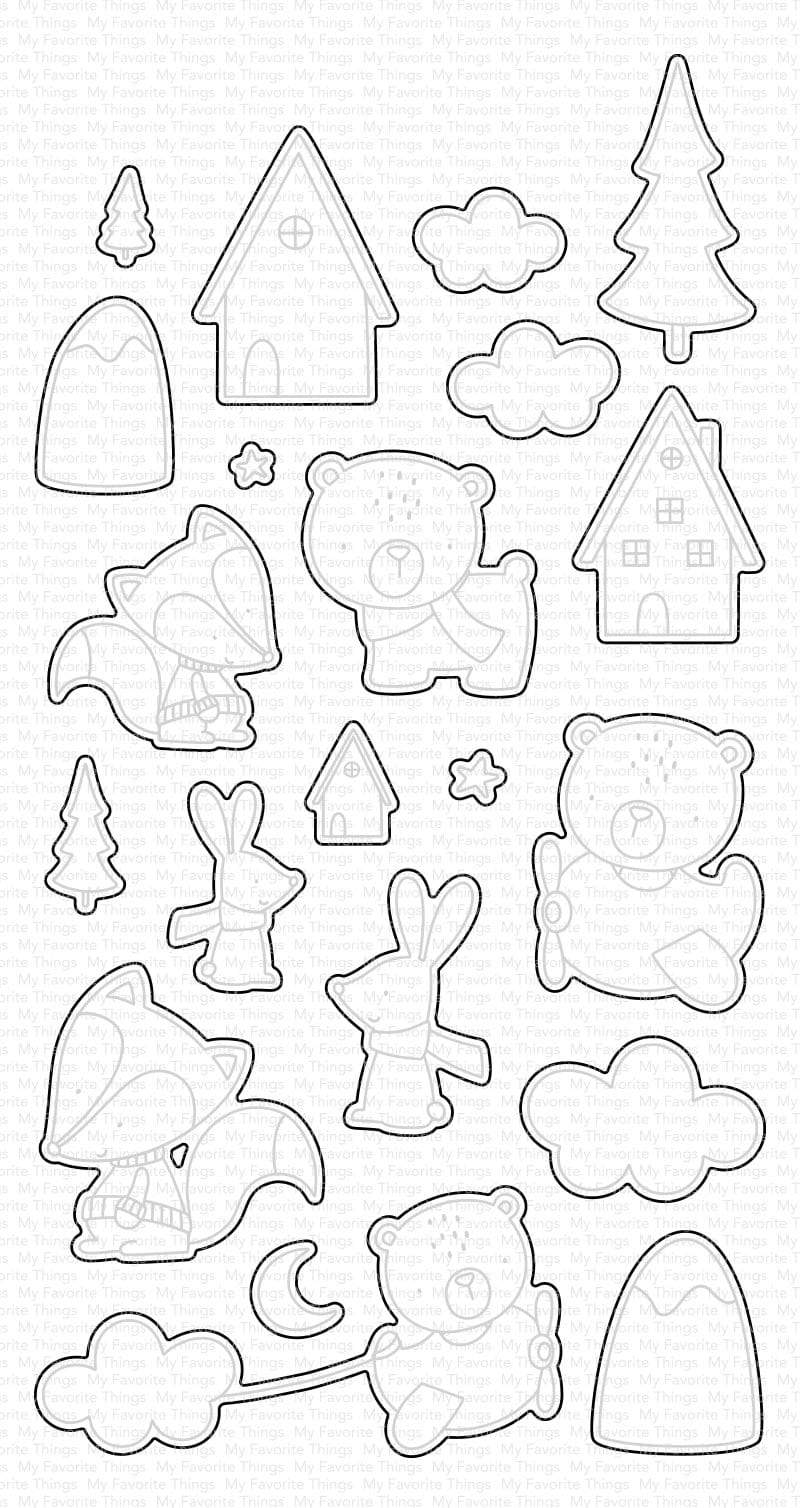 MY FAVORITE THINGS -Fox and Friends  STAMP& DIE SET - 2