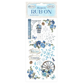 Stamperia - Rub-on cm 10,16x21,6 - Blueland
