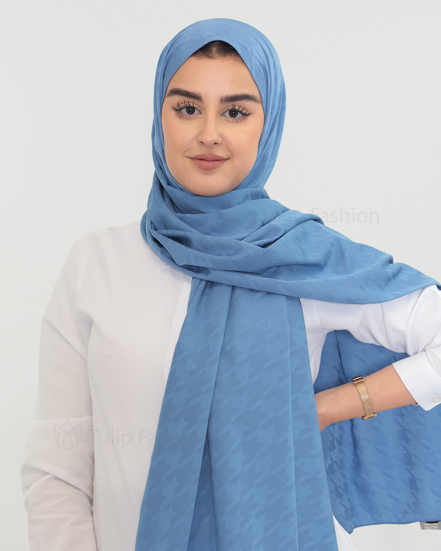 Hijab - Satin Riham - Blue - 2