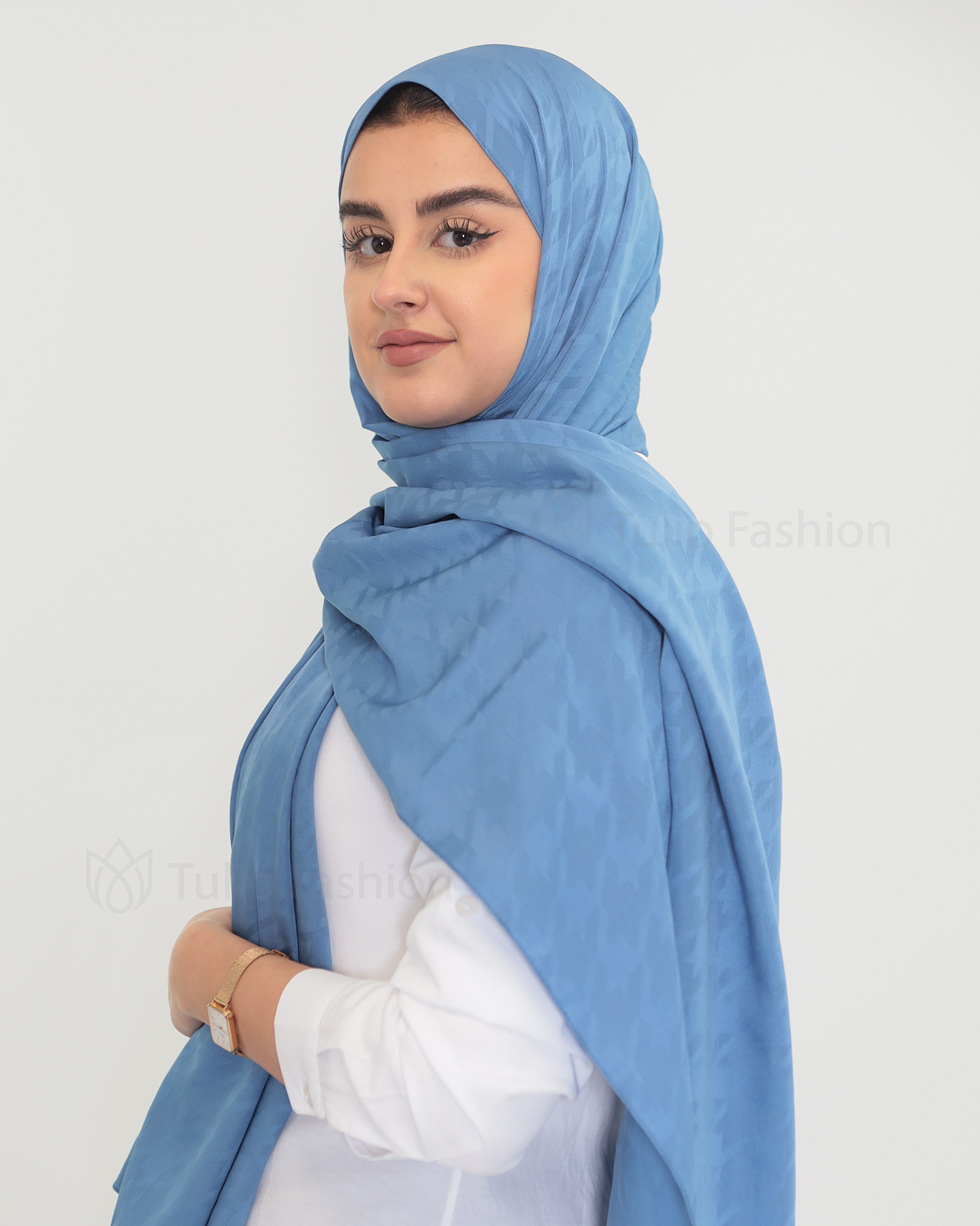 Hijab - Satin Riham - Blue