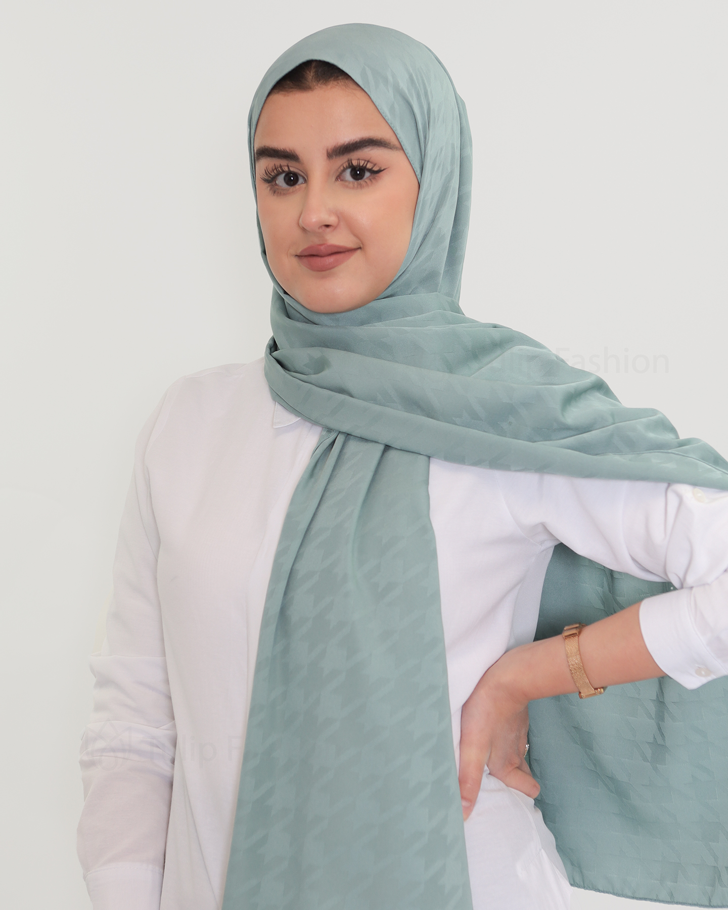 Hijab - Satin Riham - Light Green - 2
