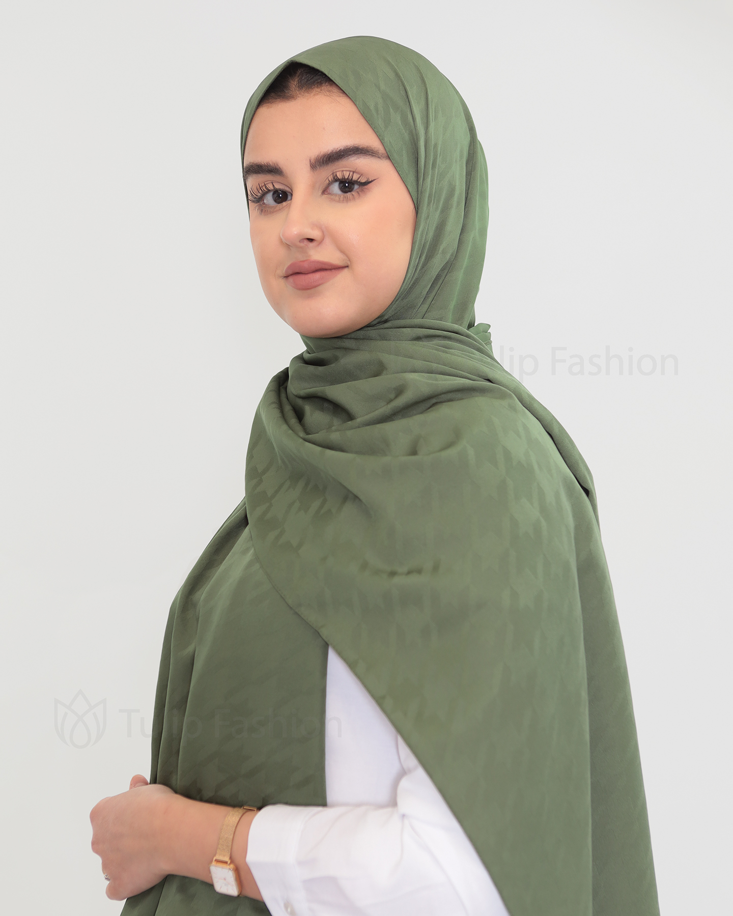Hijab - Satin Riham - Green