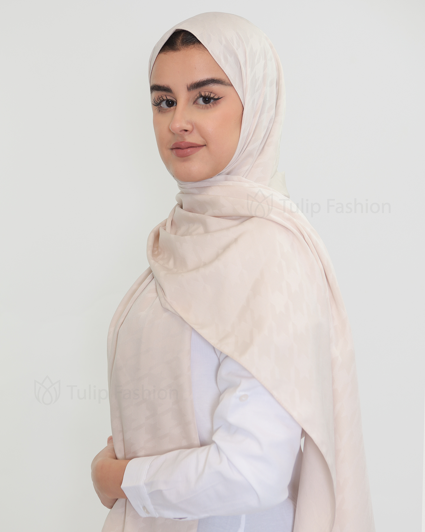 Hijab - Satin Riham - Light Beige