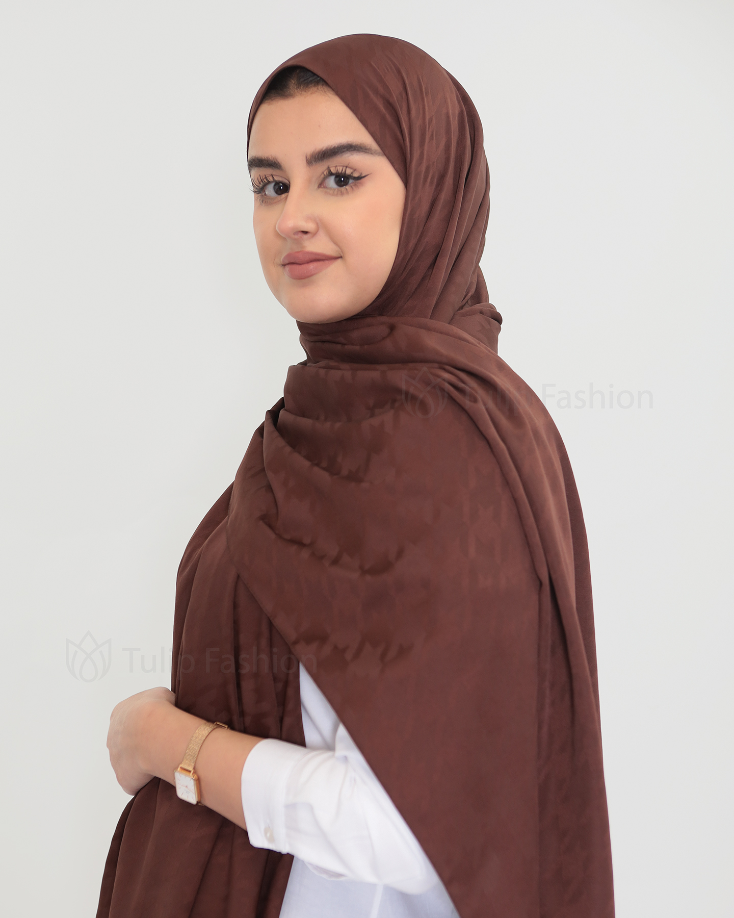 Hijab - Satin Riham - Brown