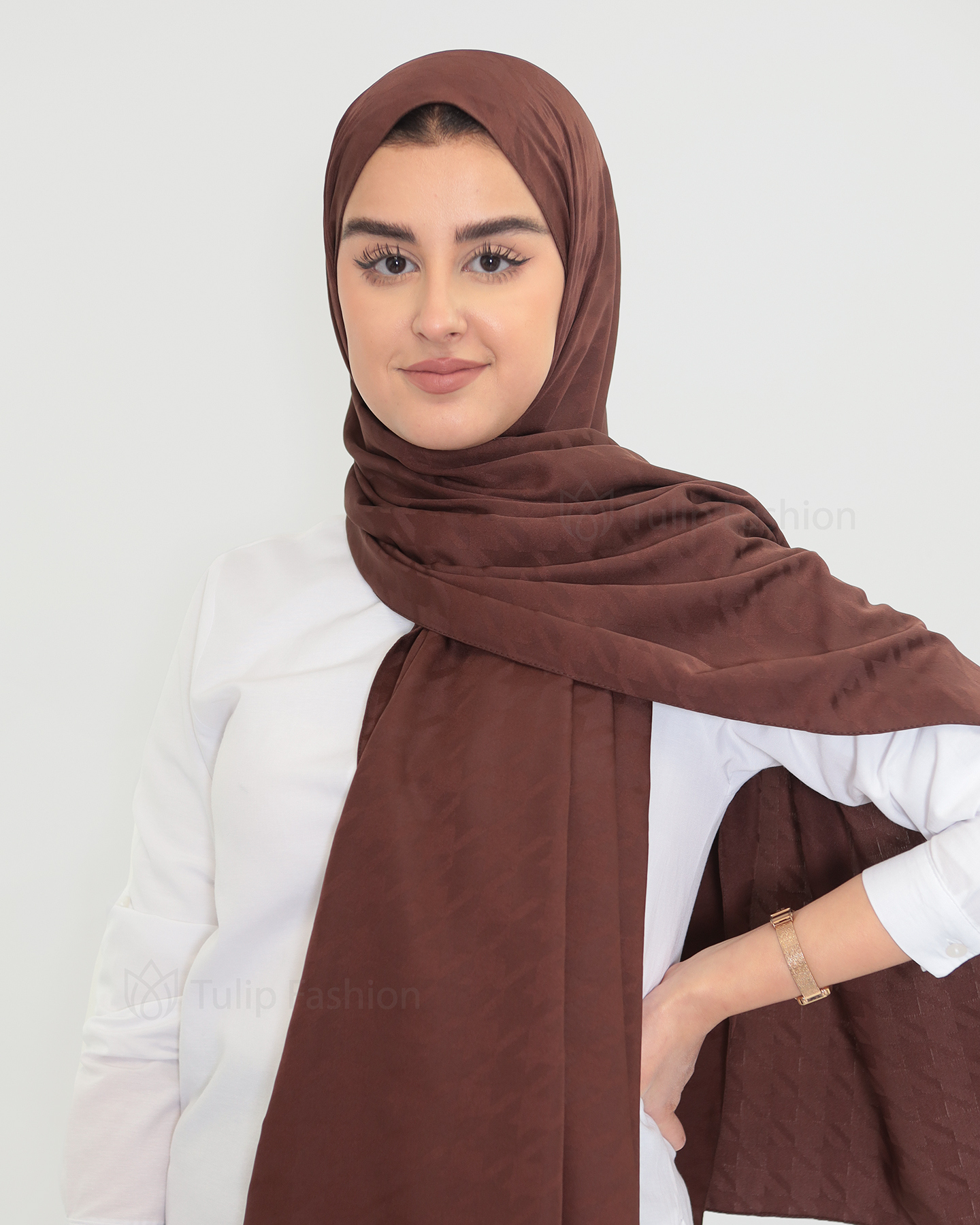Hijab - Satin Riham - Brown - 2