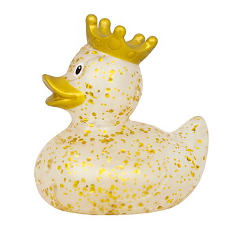 Badeand, And med krone, Glitter, guld