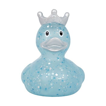 Badeand, And med krone, Glitter, blå