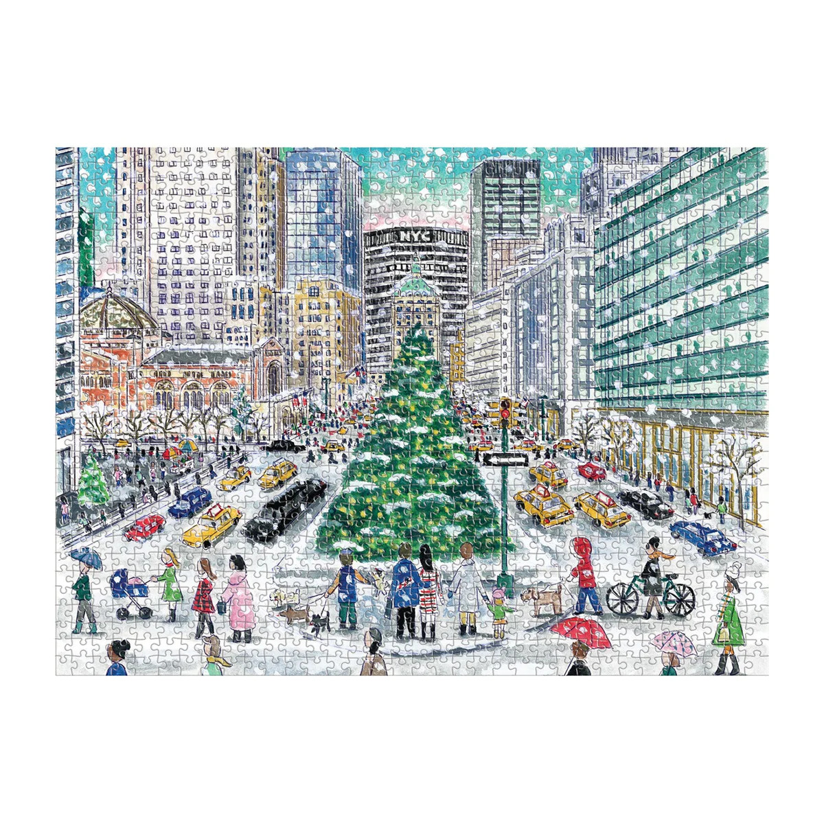 Michael Storrings Snowfall on Park Avenue 1000 Piece Puzzle - 2