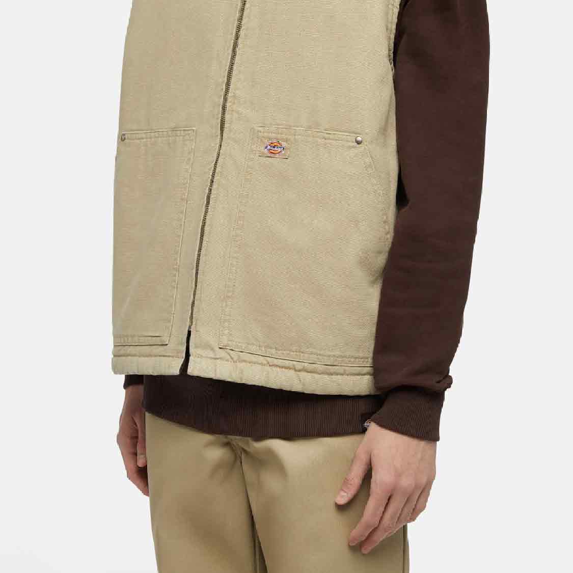 Dickies - Duck Canvas Vest Stone Washed Desert Sand - 5