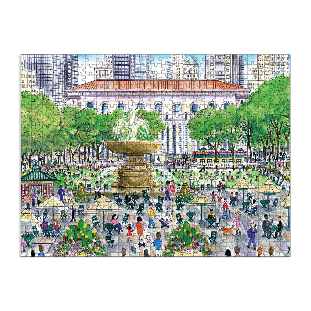 Michael Storrings Springtime at the Library 500 Piece Double-Sided Puzzle - 4